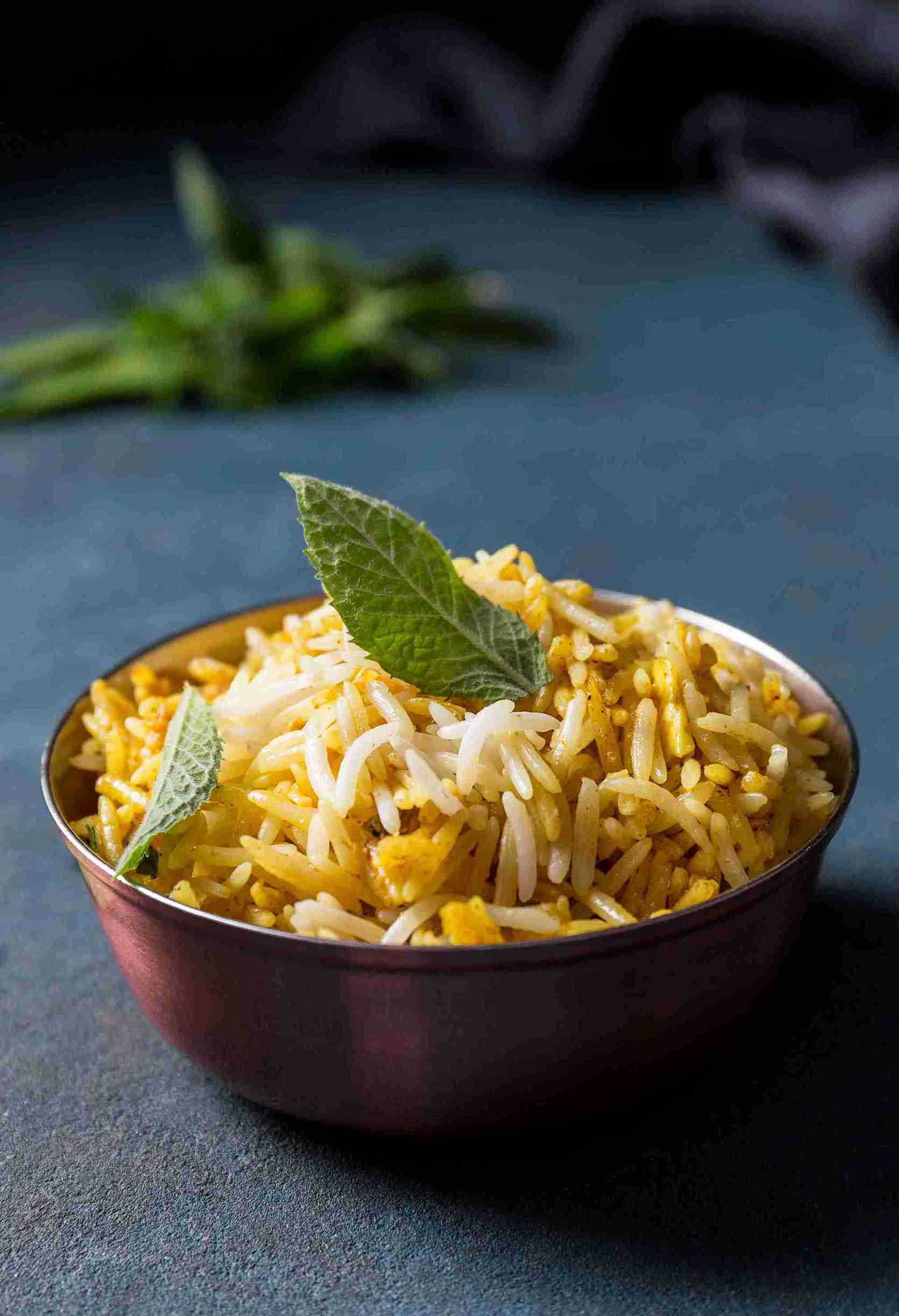 pudina rice lunch recipe for beginners.